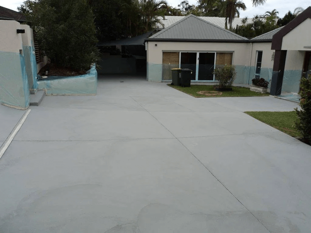 Concrete driveway-before