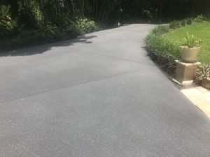 Concrete driveway